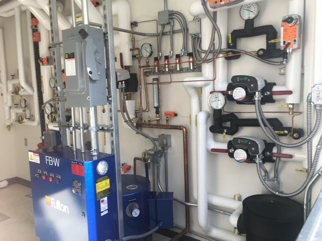 Hot water central plant