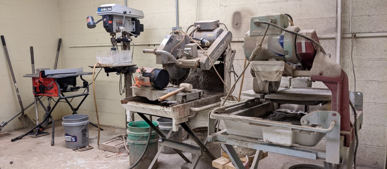 Image of infrastructure material testing facilities at the Center for Smart, Sustainable, and Resilient Infrastructure