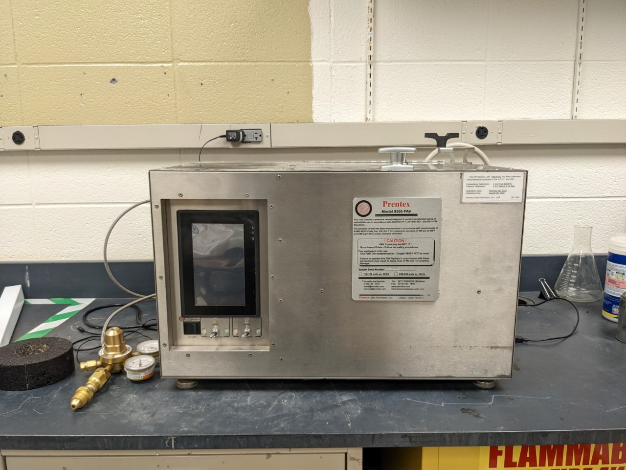 Image of infrastructure material testing facilities at the Center for Smart, Sustainable, and Resilient Infrastructure