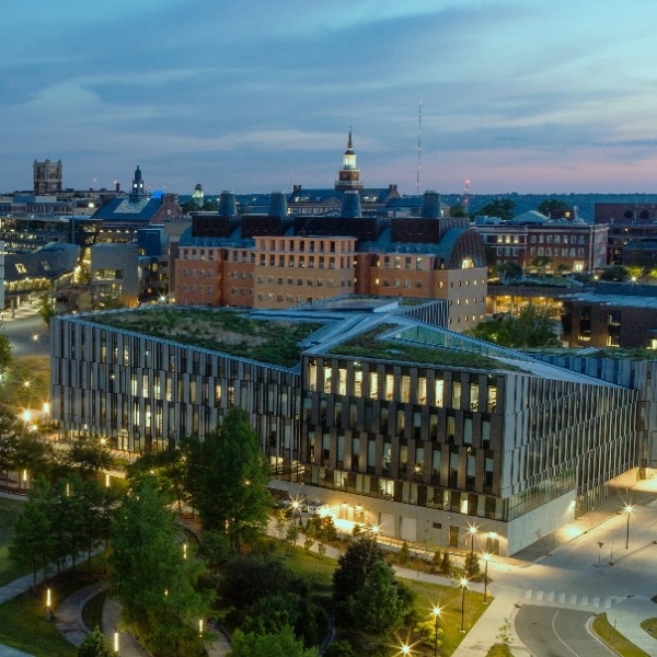 Birds eye view of campus