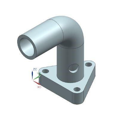 Sample part in Siemens NX on which analysis is conducted for the case study