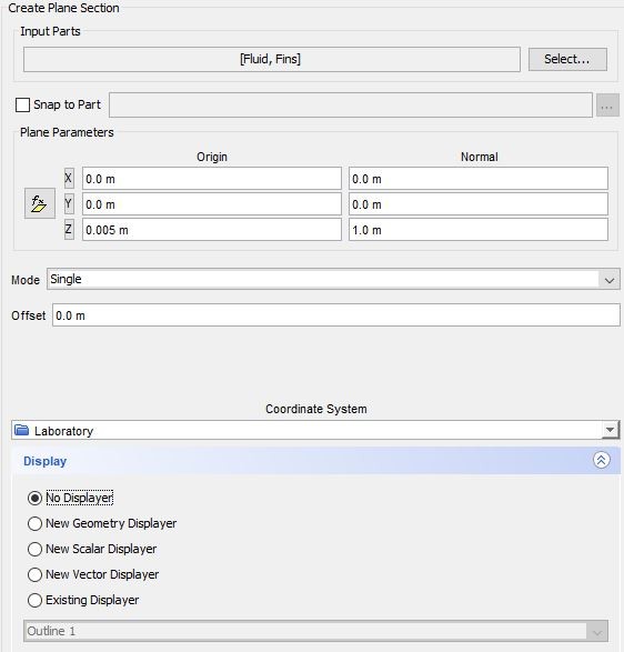 Set the coordinate and the normal vector of the plane