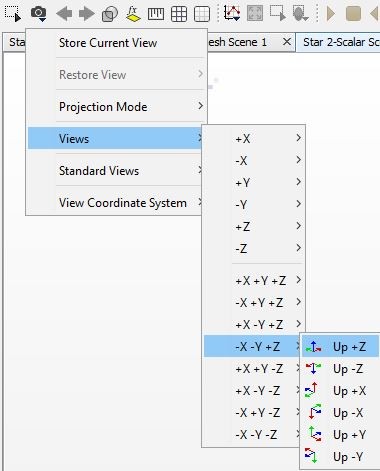 Change the view of the scalar scene