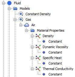 Set the air properties