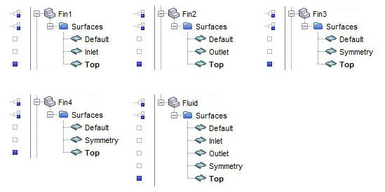 Set the target surfaces for the directed mesh