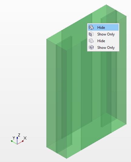Hide the surface on the top
