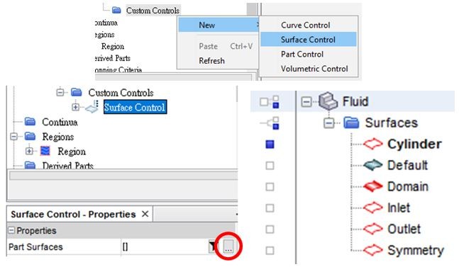 Creating another surface control for the cylinder