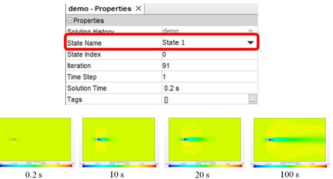 Viewing scalar scenes at different time steps