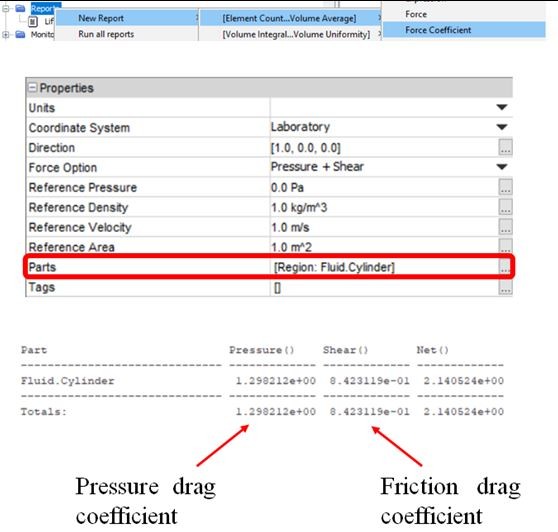 Creating a drag coefficient report