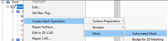 Creating mesh operation
