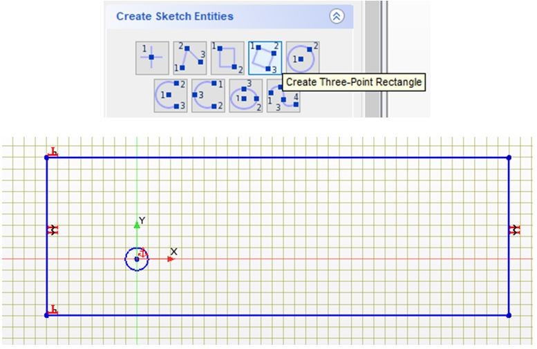 Create a rectangle in sketch
